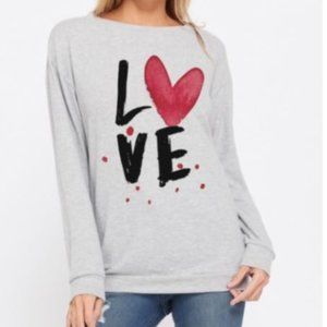 CLOSET CLEAR OUT - NWT LOVE GRAPHIC SWEATSHIRT